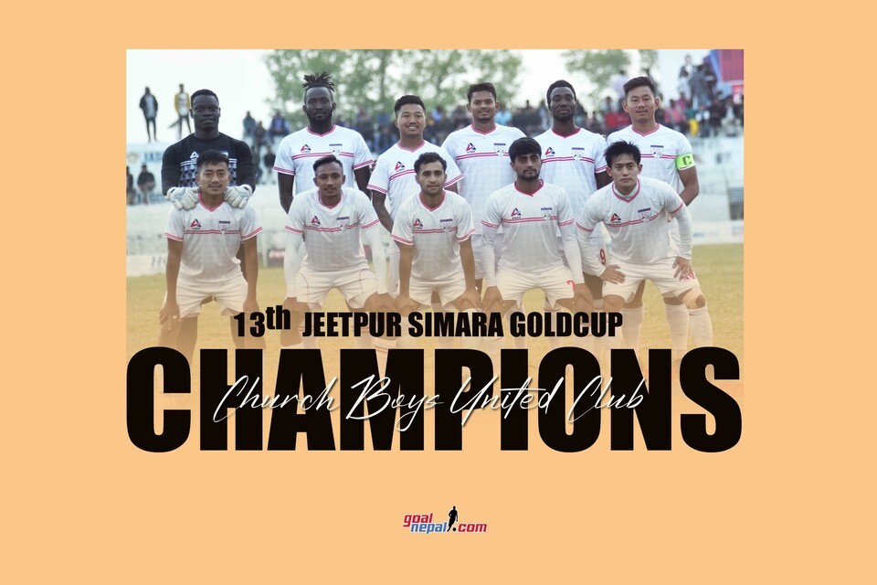 Church Boys United win the title of 13th Jeetpur Simara Gold Cup 2023